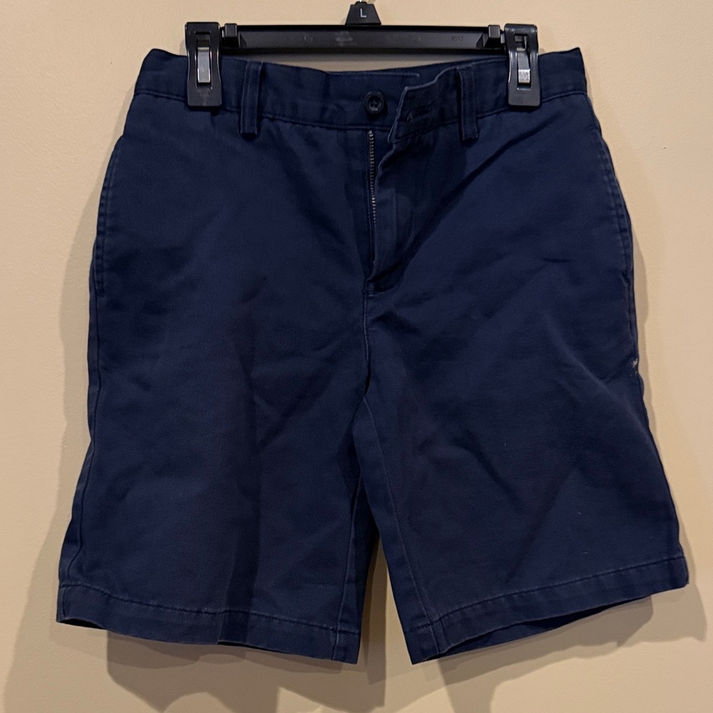 Lands' End Dark Blue Flat Front Shorts